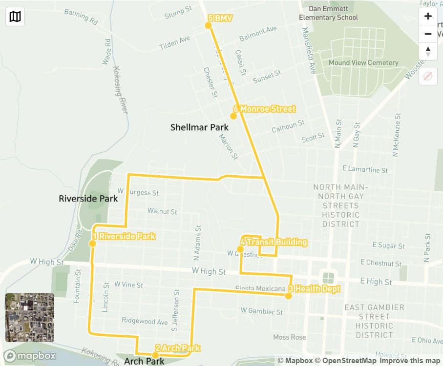 KCT - Yellow Jacket Express Route